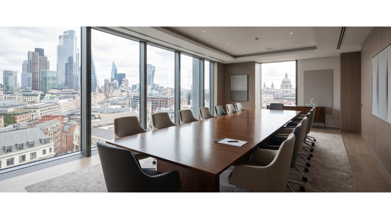 Formal mediation room in a London law firm — the setting for ADR in common law jurisdictions under the CPR 2024 reforms