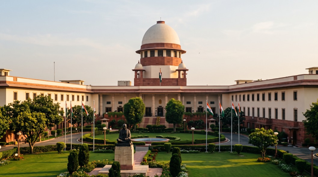 Supreme Court of India building in New Delhi — birthplace of the basic structure doctrine as a judicial remedy for constitutional crisis